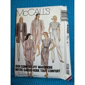 McCalls 4488 Pattern Cardigan top skirt pants 1980s size 14